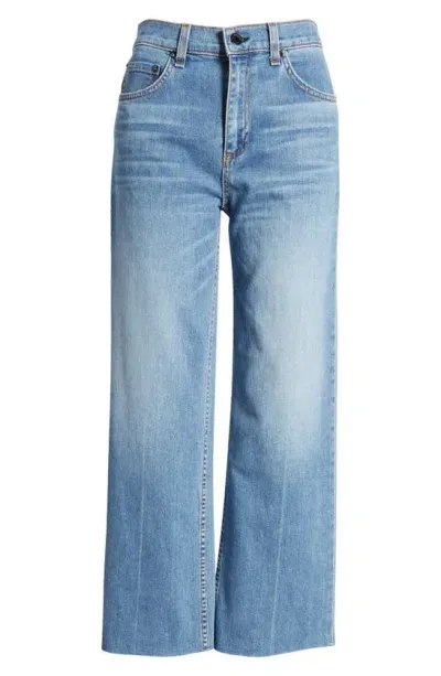 Askk Ny Raw Hem Crop Wide Leg Jeans In Keel Over