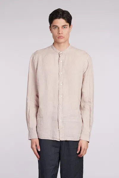 Aspesi Camicia Bruce Shirt In Rose-pink Linen