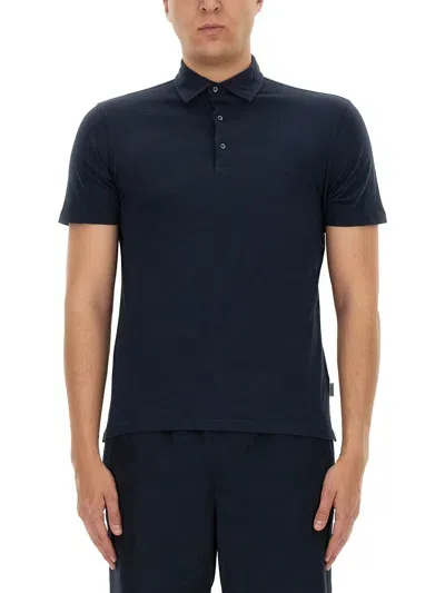 Aspesi Cotton Polo In Blue