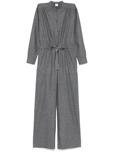 Aspesi Drawstring Jumpsuit In 灰色