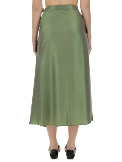 Aspesi Skirt With Bow In Green