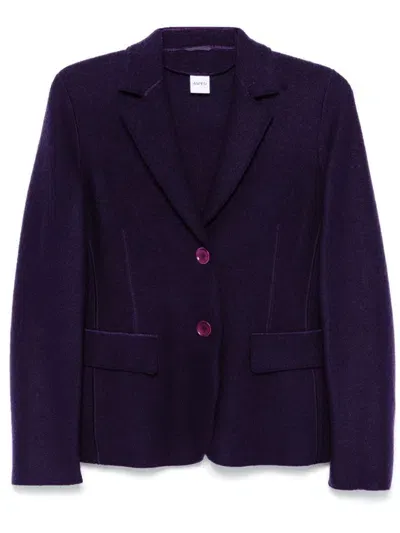 Aspesi Virgin Wool Blazer In Purple