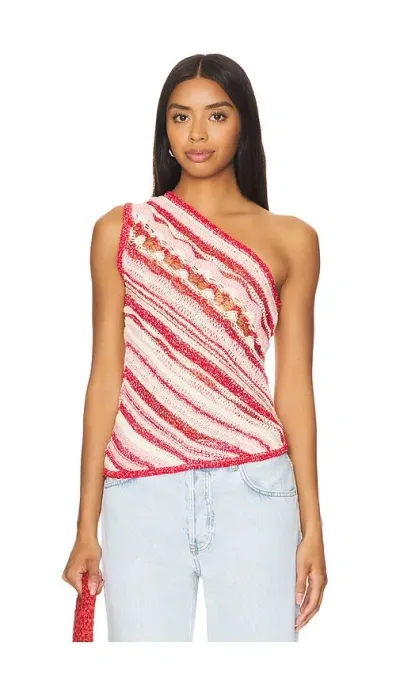 Asta Resort Eden Tricot Top In Red