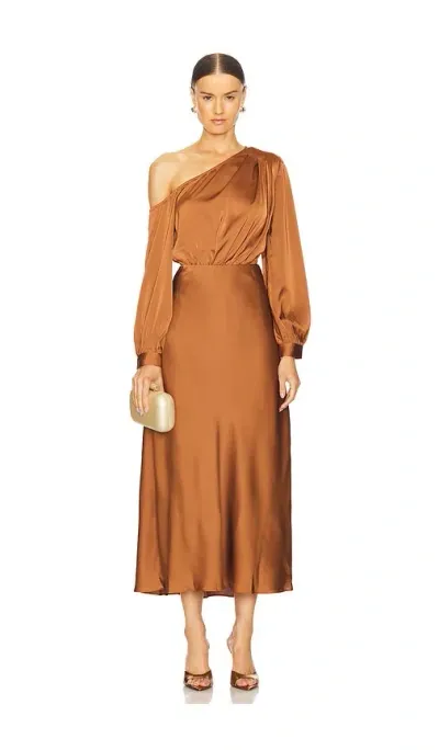 Astr Elwood Dress In Copper