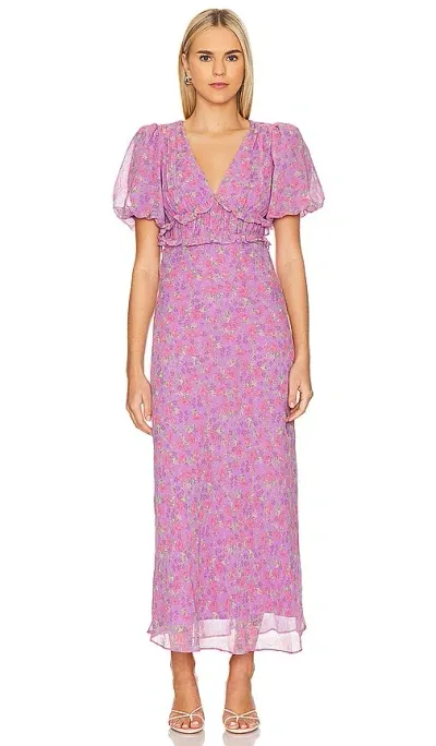 Astr Emporia Dress In Purple Pink Floral