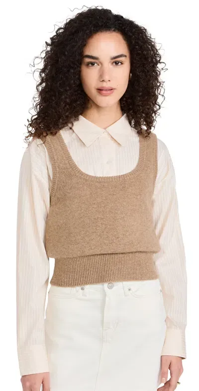 Astr Guinevere Layered Sweater Brown Combo