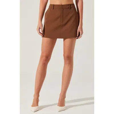 Astr The Label A-line Miniskirt In Brown