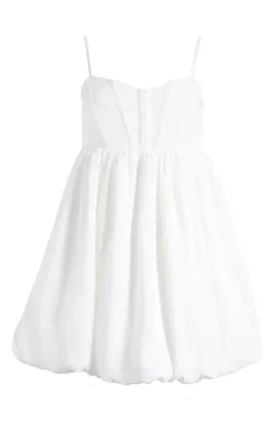 Astr The Label Bustier Bubble Hem Babydoll Dress In White