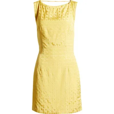 Astr The Label Open Cowl Back Dress In Chartreuse