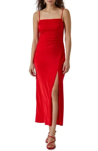 Astr The Label Satin Slipdress In Red