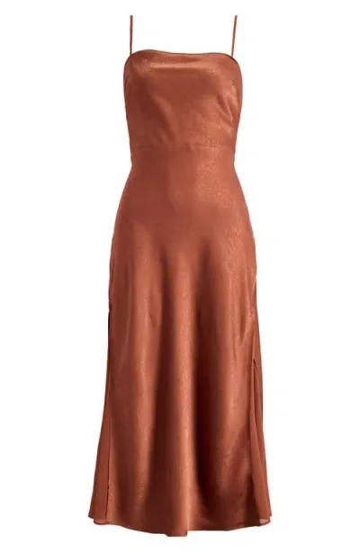 Astr The Label Satin Slipdress In Cinnamon