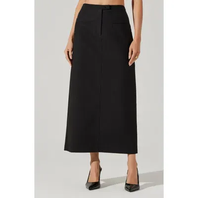 Astr The Label Sibley Cotton Skirt In Black