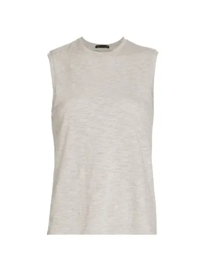 Atm Anthony Thomas Melillo Women's Cotton Slub-knit Sleeveless Top In Heather Grey