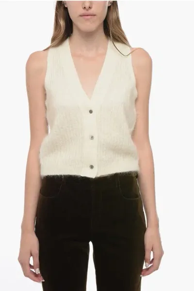 Attic And Barn Ribbed Knitted V-neck Vest