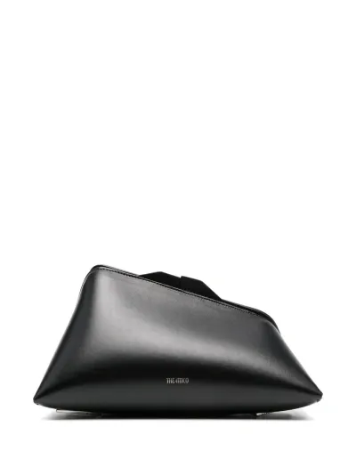 Attico 8.30 Pm Leather Clutch Bag In Black