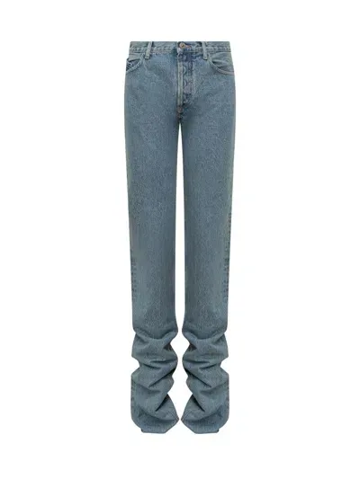 Attico The  Jeans With Curl In Blue