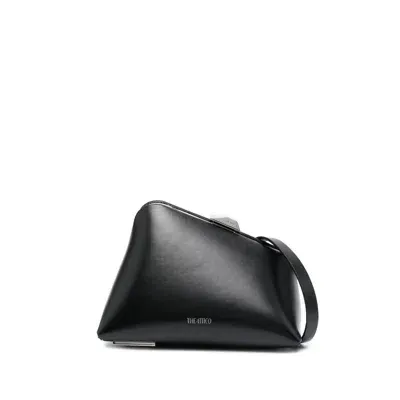 Attico The  Midnight Leather Clutch Bag In Black