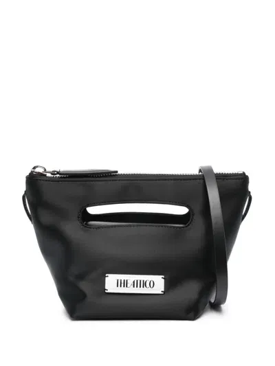 Attico Via Dei Giardini 15 Satin Handbag In Black