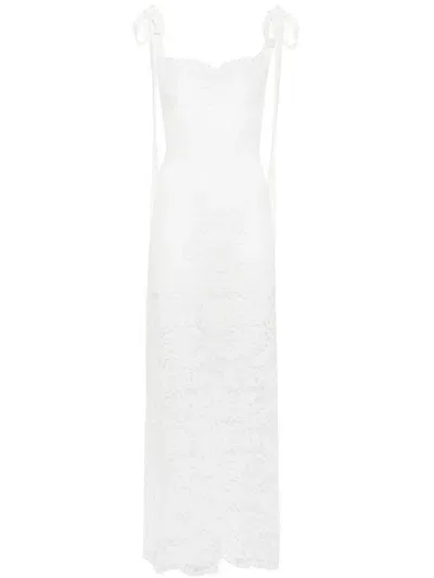 Atu Body Couture X Rue Ra Corded-lace Maxi Dress In White