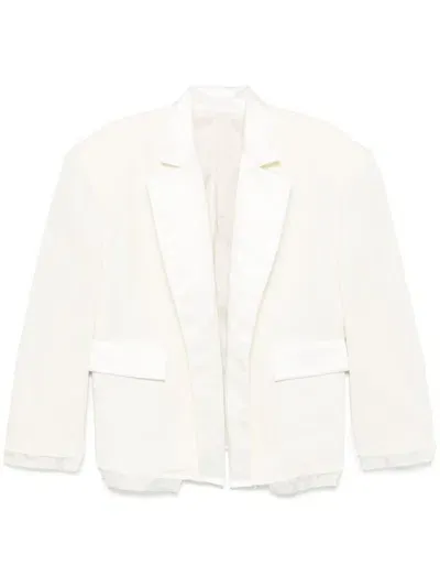 Atu Body Couture X Rue Ra Raw-cut Blazer In White