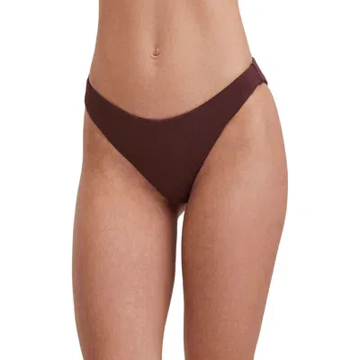 Au Naturel By Gottex Solid Textured Mid-rise Swim Bottom In Multi