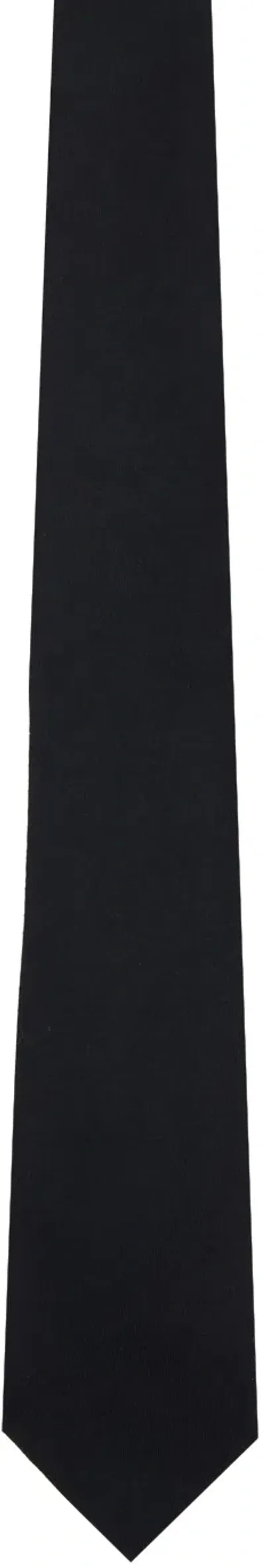 Auralee Black Super Light Wool Tie