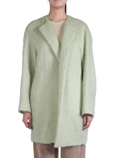 Auralee Brushed Coat In Green