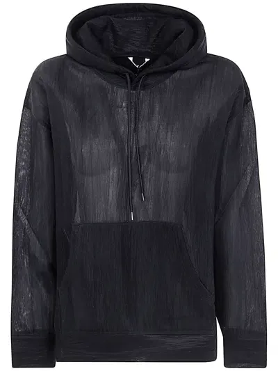 Auralee Elastic Sheer Nylon P/o Parka In Black