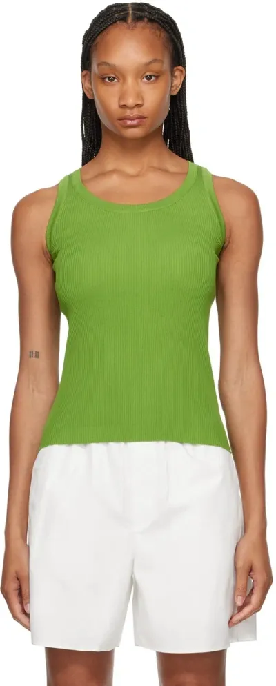 Auralee Green High Gauge Tank Top