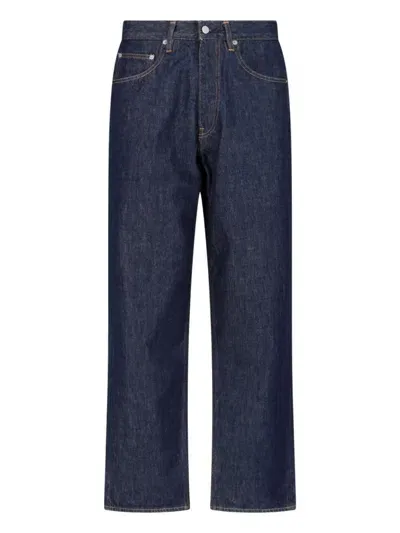 Auralee Wide Leg Jeans In Blue