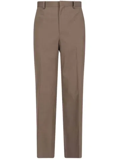 Auralee Wool Trousers In Brown