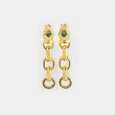 Aurelie Bidermann Tao Earrings In Blue