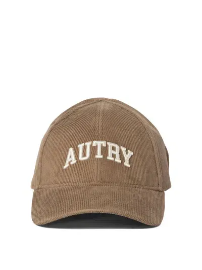 Autry Baseball Hat With Logo In Brown