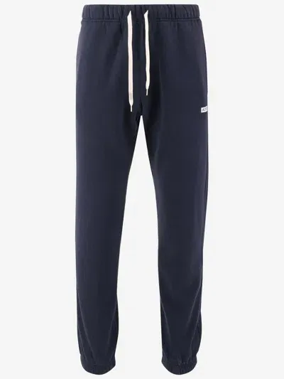 Autry Cotton Jogging Pants With Logo In Blue