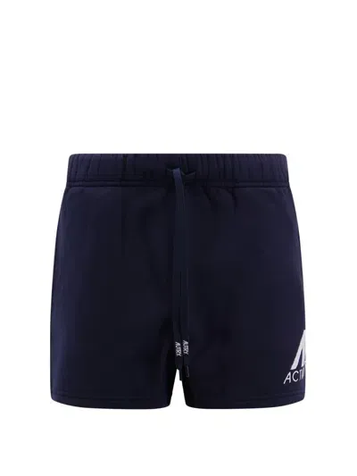 Autry Cotton Shorts With Embroidered Logo In Blue