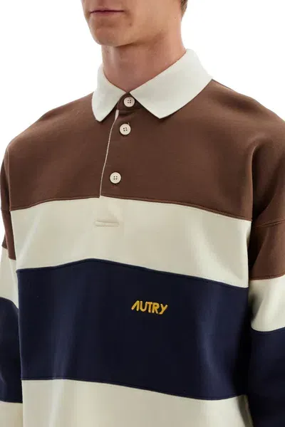 Autry Felpa Polo Oversize In Brown