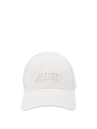 Autry Gabardine Baseball Cap In White