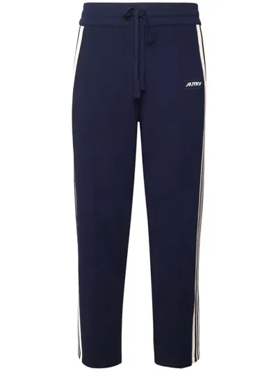 Autry Logo Embroidered Track Pants In Blue