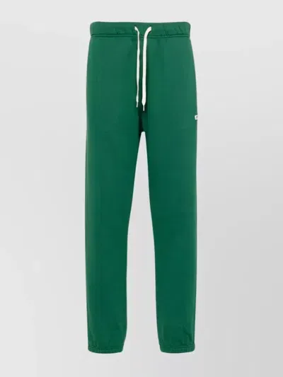 Autry Logo Jersey Sweatpants With Elasticated Ankles In Green