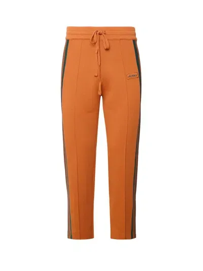 Autry Logo Patch Drawstring Joggers In Rust