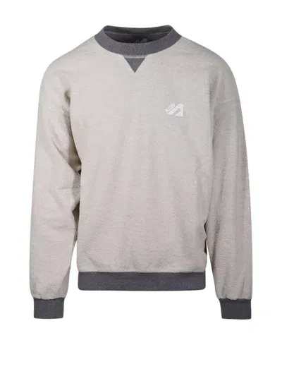 Autry Logo Patch Jersey Sweatshirt In Grey