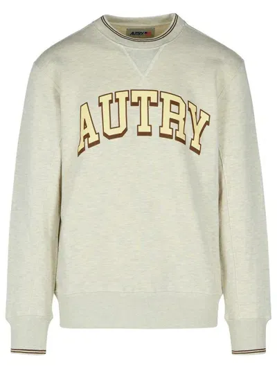 Autry Logo Printed Crewneck Sweatshirt In Grey