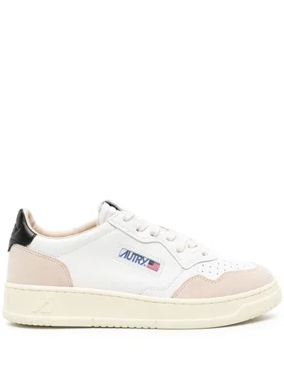 Autry Medalist Low Man In Leat/suede Wht/blk