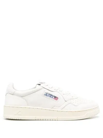 Autry White Round Toe Sneakers