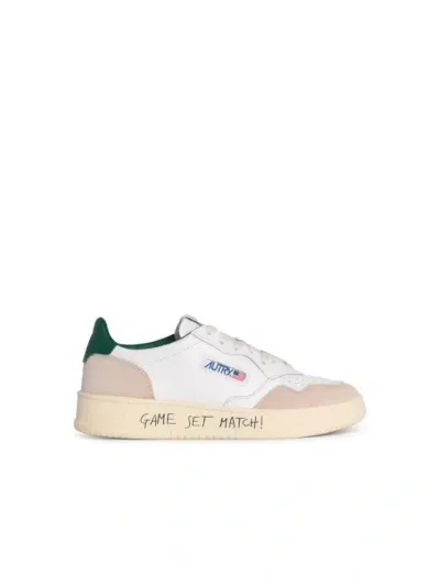 Autry Medalist Leather Sneakers In White