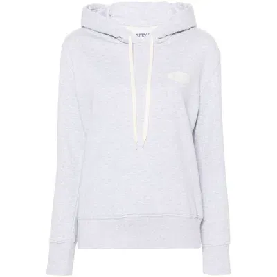 Autry Logo-print Cotton Hoodie In Grey