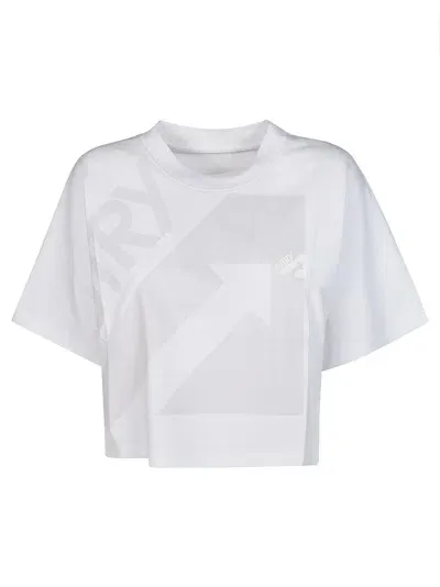 Autry T Shirt Crop Sport In Bianco