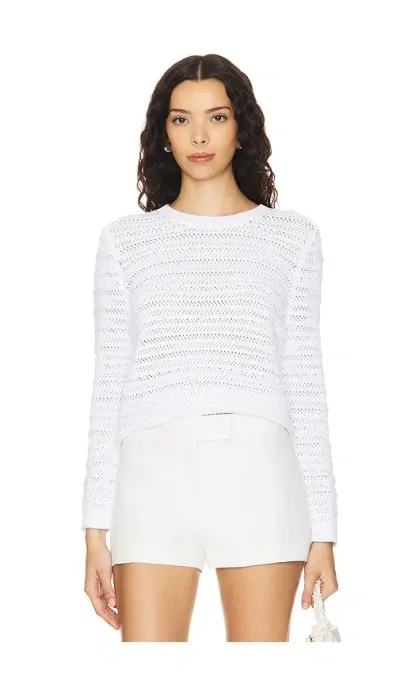 Autumn Cashmere Mesh Crew Sweatshirt In White