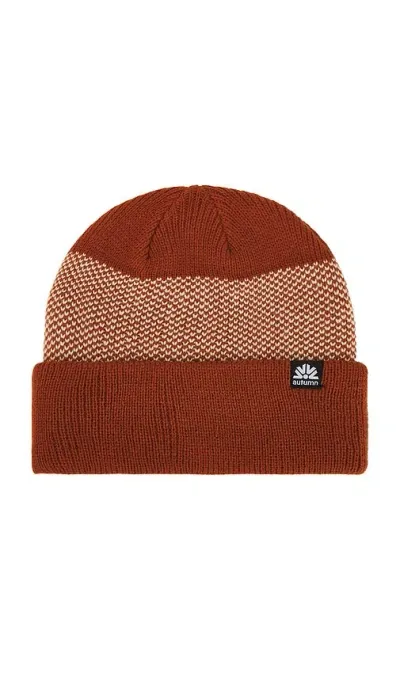 Autumn Headwear Birdseye Beanie In Rust