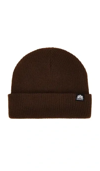 Autumn Headwear Simple Beanie In Brown